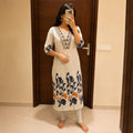 Blue Blossom Kurti