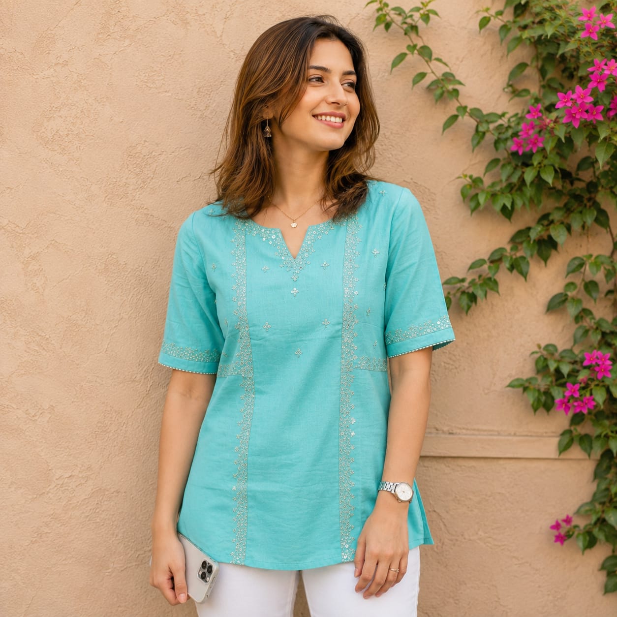 Prerna Aqua Kurti