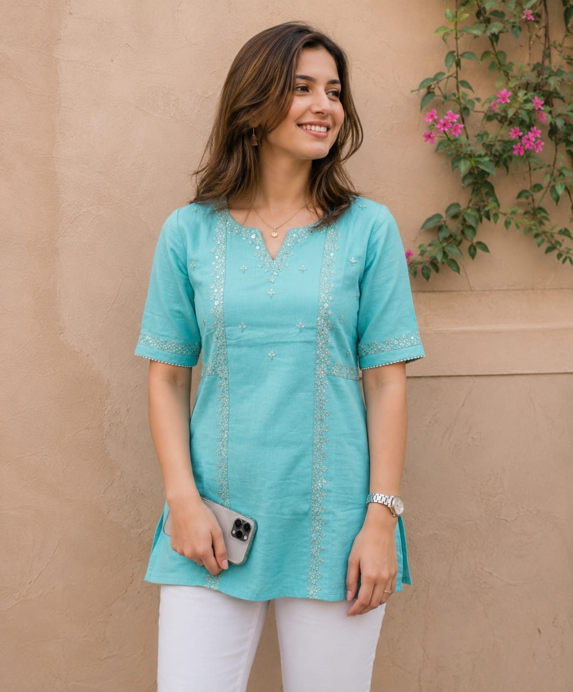 Prerna Aqua Kurti