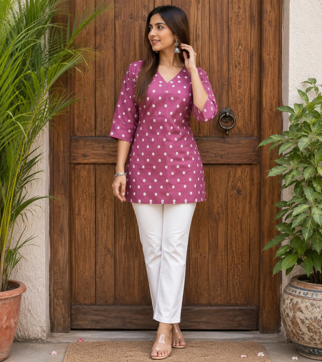 Kusum Wine Blossom Kurti