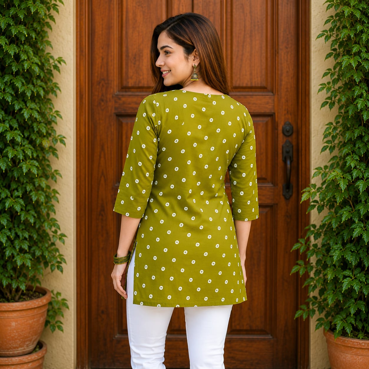 Pallavi Olive Grace Kurti