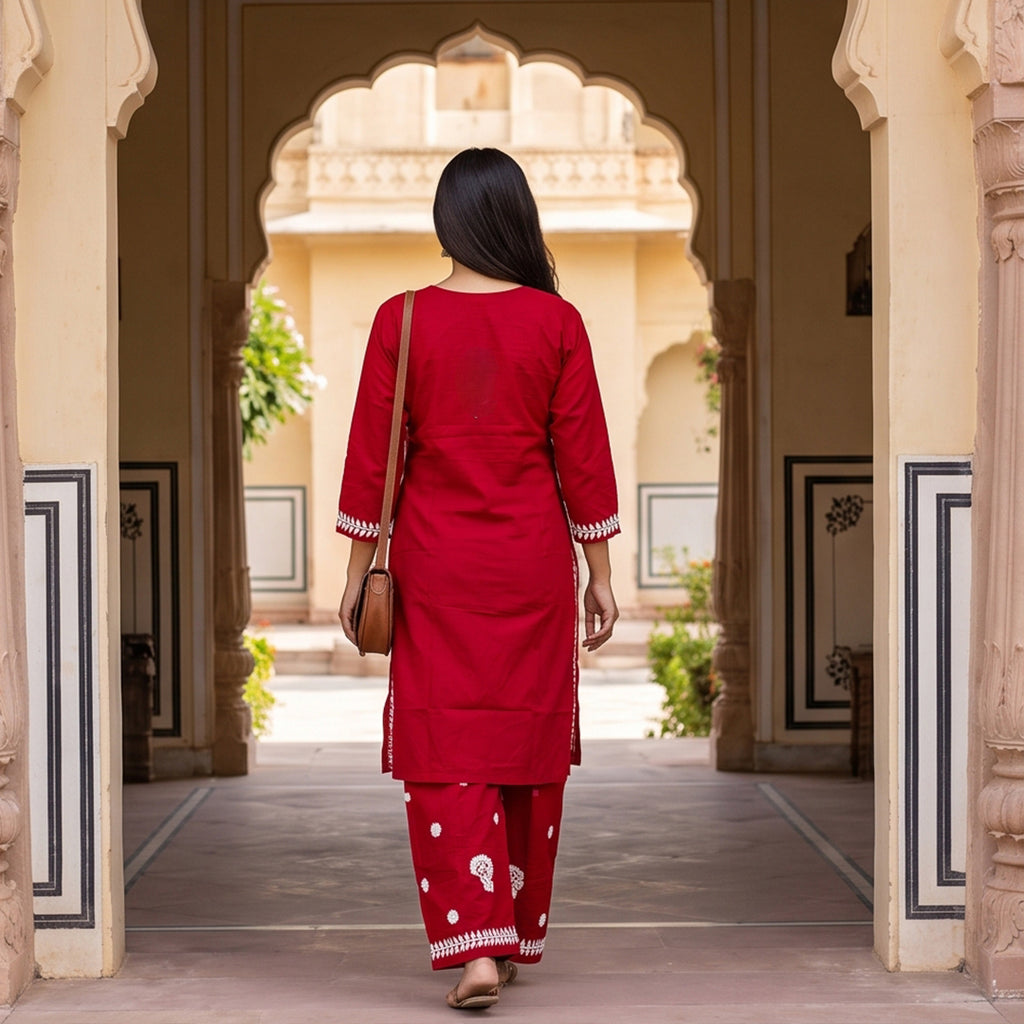 Royal Red Co-Ord Set