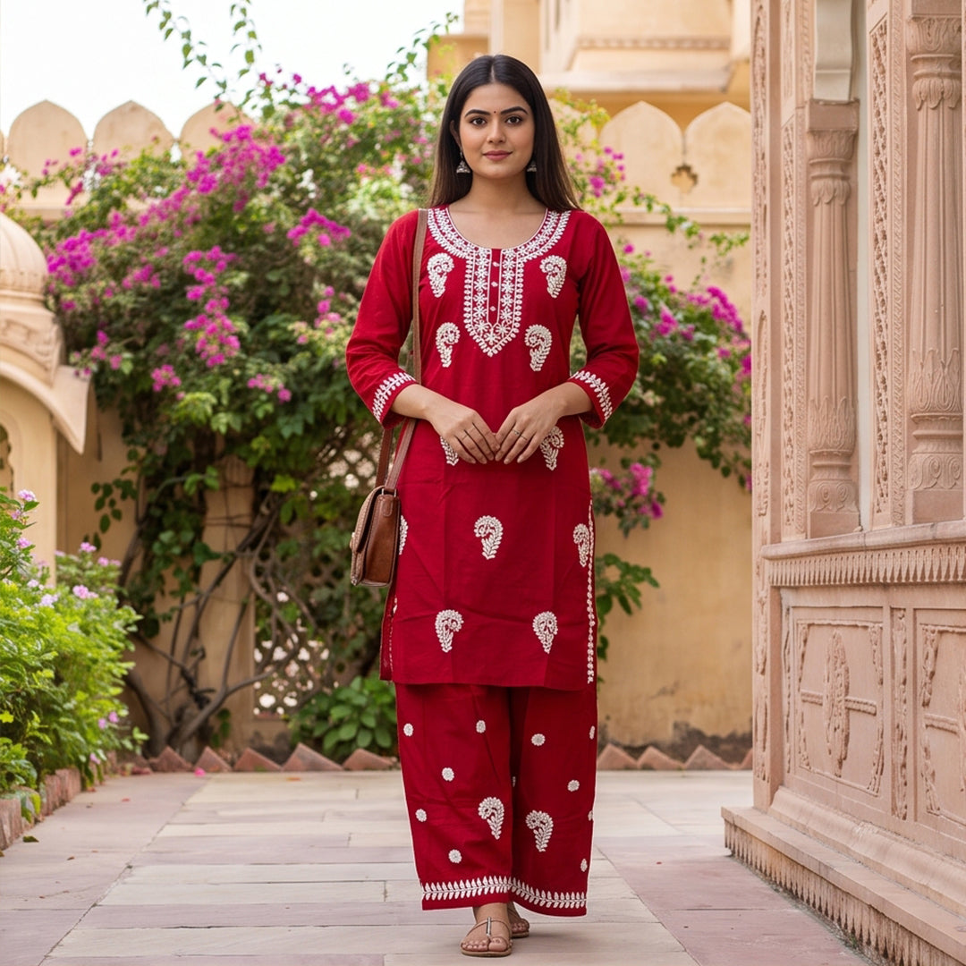 Royal Red Co-Ord Set